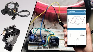 IoT Water Flow Meter using NodeMCU ESP8266 amp Water Flow Sensor  Measure Water Flow Rate amp Volume [upl. by Eniawed]