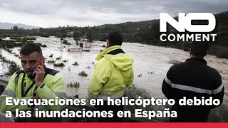 NO COMMENT La DANA obliga a evacuar en helicóptero a residentes de Valencia [upl. by Grania]