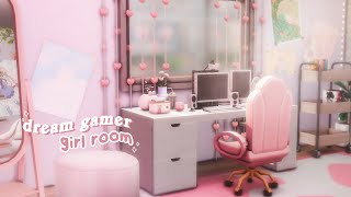 building my dream gamer girl room in the sims 4 ♡ [upl. by Anialem414]