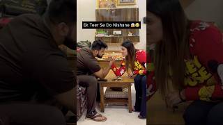 Ek Teer Se Do Nishaane 😱 comedy rajatswati funny swatimonga couplegoals ytshorts couple [upl. by Agna434]