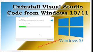 Uninstall Visual Studio Code from Windows 1011 [upl. by Arbrab]