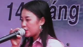 Hmong in Vietnam New Year 2024 girl sang Nkaujsee Thoj [upl. by Simpson249]