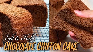 CHOCOLATE CHIFFON CAKE  Soft and Fluffy Chocolate Cake Recipe [upl. by Leyes165]