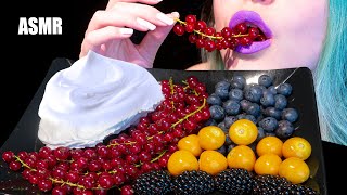 ASMR FLUFFY WHIPPING CREAM amp CRUNCHY BERRIES  Berry Platter 🍇  Relaxing Eating No TalkingV 😻 [upl. by Naek635]