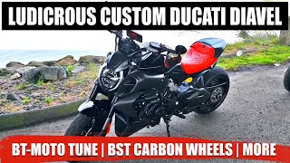 BTMoto Ducati Diavel V4 is UNBELIEVABLE BST Carbon Fiber Wheels Carbon Fairings [upl. by Waddle793]