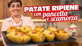 PATATE RIPIENE CON PANCETTA DOLCE E FORMAGGIO Ricetta Facile  Fatto in Casa da Benedetta [upl. by Gignac]