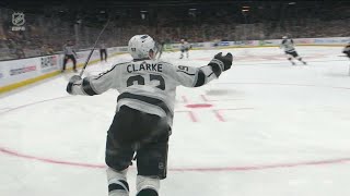 Brandt Clarke gets out of the box and scores the OT winner on the breakaway for his first NHL goal [upl. by Niccolo]