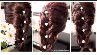 ✿ La MAXI tresse africaine version mariage  Inspiration Disney  ✿  LA Hairstyle Inspiration [upl. by Macguiness]