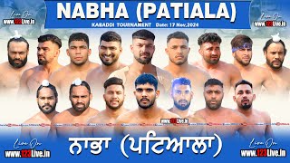 🔴Live Nabha Patiala Kabaddi Tournament 17112024www123Livein [upl. by Oiled914]