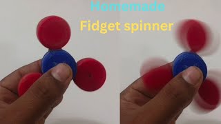 How to Make A Fidget Spinner Using Bottle cap  Without Bearings  Fidget spinner kaise banaye [upl. by Avrit]