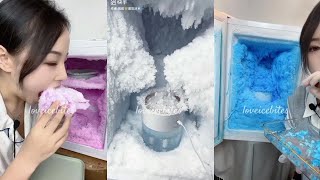 ASMR Her freezer frost eating only bites [upl. by Ymirej]