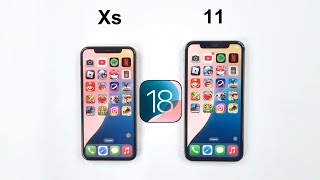 iOS 18 Speed Test  iPhone XS vs iPhone 11 Comparison [upl. by Ahsienar]