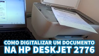 HP Deskjet 2776  Como digitalizar um documento editar e enviar [upl. by Ahsirt2]