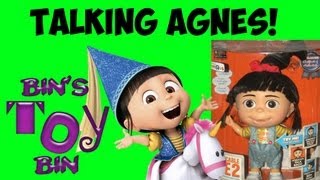 Despicable Me 2 TALKING AGNES Interactive Doll Review Toys R Us Exclusive by Bins Toy Bin [upl. by Yaya]