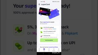 Super money credit card apply Supermoney credit flipkart ytshorts shortvideo [upl. by Ahsenrat]