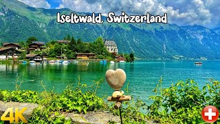 Iseltwald Switzerland 4K  The most beautiful villages in Switzerland  The paradise on Earth [upl. by Markos]