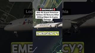 MidAir Scare American Airlines 787 Returns After Hitting Object amp Engine Damage shorts [upl. by Jany334]