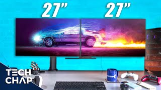 LG Ergo Dual Review  FLEXIBLE Dual Monitor Setup [upl. by Eldnik]