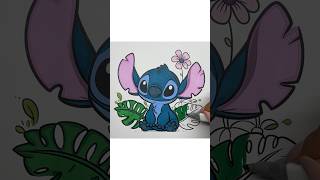 Coloring Disney Stitch coloring coloringtime markers disney liloandstitch cartoon [upl. by Usanis]