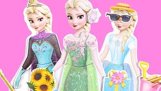 Frozen Playhouse Palace Magnetic Dress Up 35 Mix amp Match Disney Frozen Fever Elsa Clothes [upl. by Merton]