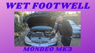 Water Leaking In Ford Mondeo Footwell mondeomk3 fordmondeo mk3mondeo [upl. by Parthinia]