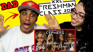 MY DAD REACTS TO DDG Lakeyah Morray and Coi Lerays 2021 XXL Freshman Cypher REACTION [upl. by Neely166]