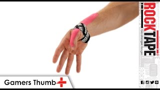 RockTape  Kinesiology Tape Instruction  Gamers Thumb [upl. by Aeneas]