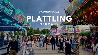 4K Volksfest 2024  Plattling  Rundgang Impressionen  alle Fahrgeschäfte [upl. by Anderer946]