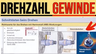 DREHZAHL BERECHNEN FÜRS GEWINDE  Metall [upl. by Azitram]