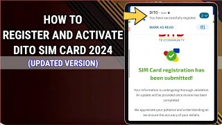 How to REGISTER DITO Sim Card 2024  Paano mag REGISTER ng DITO SIM CARD Dito Sim Card Registration [upl. by Amimej973]