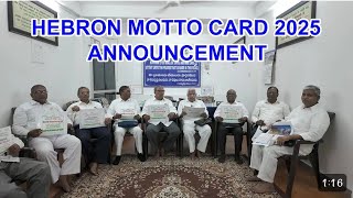 hebron headquarters Moto card 2025 Releasing God servants and Responsible brothers [upl. by Elmajian]