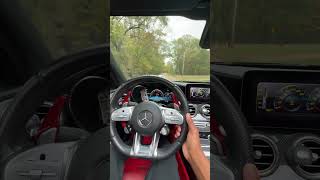 Insane pops and bangs on backroads in AMG C43 mercedes exhaust shorts [upl. by Hajidahk]