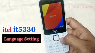 itel it5330 language setting  How to change language itel keypad mobile [upl. by Amilas]