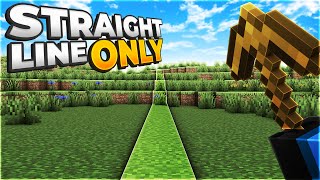 Minecraft But ONLY Walking In A Straight Line… again [upl. by Engel]