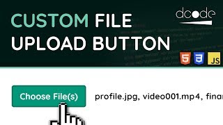 Custom File Upload Button with FileList  HTML CSS amp JavaScript Tutorial [upl. by Gunn454]