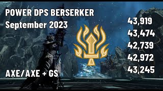 Outdated Power DPS Berserker  September 2023  43245 DPS [upl. by Danita]