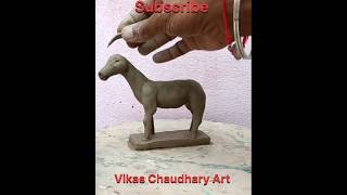 Horse making with clay animals hourse craft [upl. by Maje700]