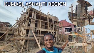 A Black American Builds His Dream Home in Kumasi Ghana Using Natural Stone Luxurious House [upl. by Gnemgnok]