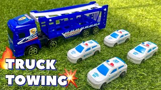 Mobil Mainan Truck Towing Pengangkut Mobil Polisi [upl. by Damian359]