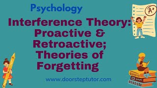 Interference Theory Proactive amp Retroactive Theories of Forgetting  Psychology [upl. by Clercq]