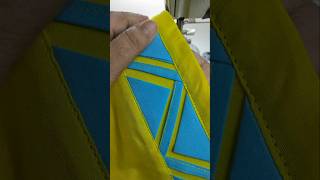 Sewing tips and tricks 💛💙💛💙 for making sleeves design shorts shortfeed trending viralvideo diy [upl. by Adrahc]