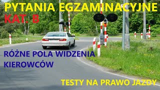 ▶Pytania egzaminacyjne na prawo jazdy kat B Pyt specjalistyczne  różne pola widzenia 👀kierowców [upl. by Quin]