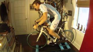 Aggressive riding on Tacx Galaxia rollers [upl. by Oletta]