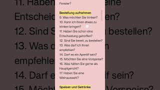 100 Redemittel auf Deutsch für Kellner im Restaurant  Teil 1 learngerman deutschlernen german [upl. by Ecinahs]