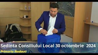 Ședința Consiliului Local 30 octombrie 2024 [upl. by Leirraj]