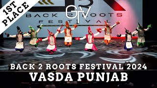 Vasda Punjab UK  First Place Live Bhangra Category at Back 2 Roots Festival 2024 [upl. by Raseta321]