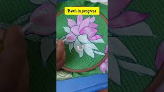 Fabricpainting telugu trending music love fabricpaint fabricart song fabric flowers video [upl. by Ahsekim]