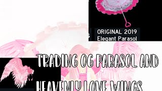 Trading Original Parasol and Heavenly love wings OG Parasol  Royale high [upl. by Jeane]