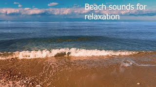 Beach waves sounds for relaxation Water sounds Waves crashing sleeping music [upl. by Ocirema]