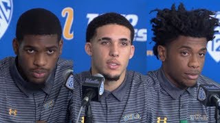 UCLA players LiAngelo Ball Jalen Hill Cody Riley suspended indefinitely press conference  ESPN [upl. by Sherard]